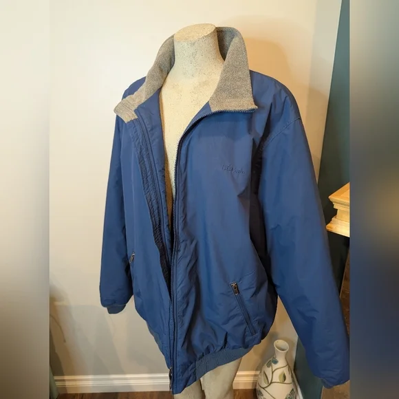LL Bean Warm Up Jacket Fleece Lined, Water & Wind Resistant. XXL Tall - Picture 11 of 17